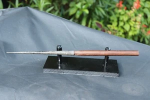 Antik japanisch (?) Stahlahle Waffe/Werkzeug mit Holzschaft, 31 cm, - Bild 1 von 6