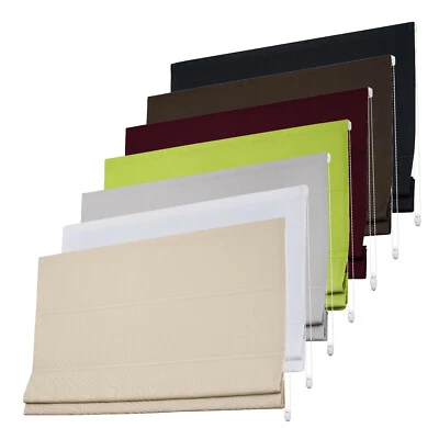 Raffrollo Raffgardine Tür Fenster Vorhang Plissee Rollo Faltrollo Seitenzugrollo - Bild 1 von 4