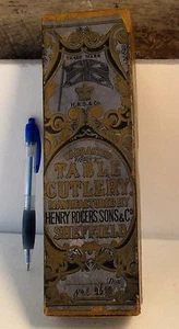 EXCELLENT VINTAGE VICTORIAN ERA ROGERS SHEFFIELD CUTLERY EMPTY BOX. - Picture 1 of 5