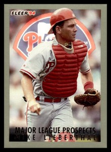 1994 Fleer 21 Mike Lieberthal  Major League Prospects Insert