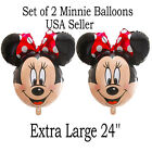 Disney Minnie Mouse Head Shape Foil Balloons Birthday Party Supplies Favor ~ 2ct