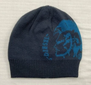 BNWOT Diesel VINTAGE Beanie REVERSIBLE Unisex Indian Head Logo Hat Knitted Cap - Picture 1 of 13