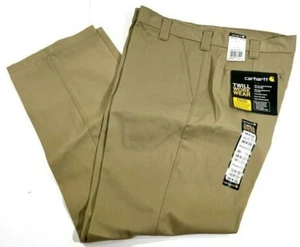 NEW MENS CARHARTT B290 TWILL RELAXED FIT WORK PANTS KHAKI 38x36 - Picture 1 of 2