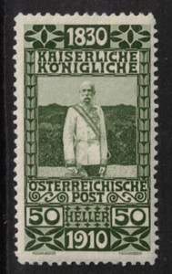 AUSTRIA Scott 139 Mint NH (1910) - Picture 1 of 2