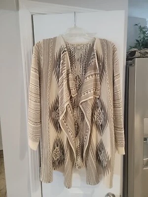 Cárdigan suéter One World.  Pequeño mediano.  Azteca.  Excelente estado.  Foto 1 de 4