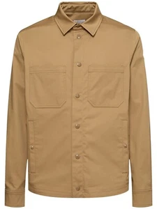 MONCLER $990 Men's Beige Cotton Shirt Jacket New - Picture 1 of 3
