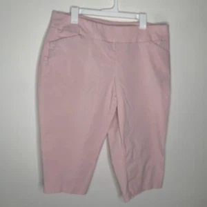 Cj Banks Signature Slimming Womens Plus 18W Pink Pull On Capri Pants - Picture 1 of 9