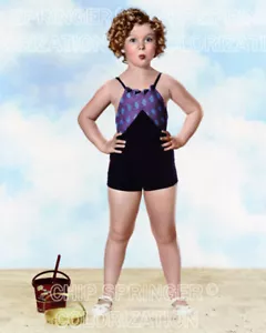 SHIRLEY TEMPLE at the Beach | 8X10 BEAUTIFUL COLOR PHOTO BY CHIP SPRINGER - Bild 1 von 1