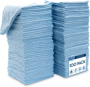 100 Pack Microfiber Cleaning Cloth, Bulk Towels for Home, Reusable Microfiber To - Picture 1 of 12