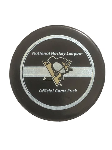 2005-09 Pittsburgh Penguins Official Home Game Puck w/ In Glas Co Name RARE Cover
