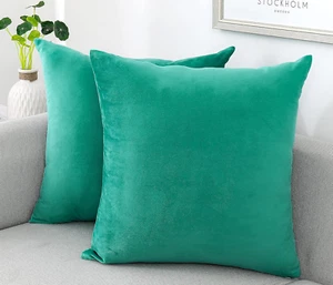 Decorative Throw Pillow Covers Velvet Soft for Couch Sofa Bedroom Living Room Ou - Picture 1 of 12