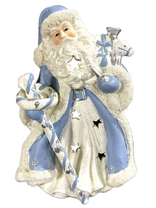 Vintage 1999 RARE Christmas Collection By Lincolnshire Blue/White Santa Nightlight - Bild 1 von 15