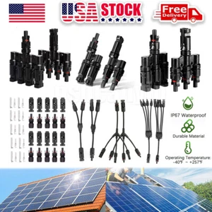 Solar Panel Y / T Branch Cable Connection Adapter Connector Extension Waterproof - Picture 1 of 20