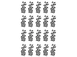 Calcomanías de vidrio fundido negro flor de hibisco con vid de arrastre de 5" X 3,5" - Imagen 1 de 1