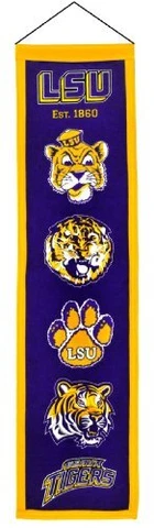 NCAA LSU Tigers Purple Heritage Banner ONESIZE Cover