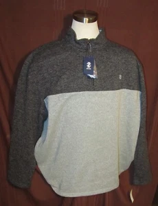 IZOD Thermasoft Tech Maglione Uomo Manica Lunga 1/4 Zip, Grigio Poliestere, 3XLT, Nuovo - Foto 1 di 8