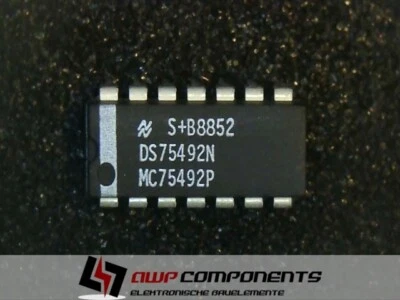NATIONAL SEMICONDUCTOR (3 pz.) MC75492P - Driver display da mos a LED, 14-PDIP, 250 mA, 10V, 830 mW, NSC