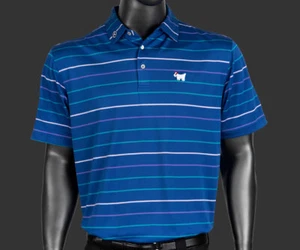 Peter Millar Scotty Cameron Scotty Dog W/Red Horn Web.com Plaza Blue Polo - Picture 1 of 3