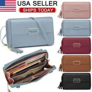 Women Leather Shoulder Bag Messenger Crossbody Purse Zipper Wallet Phone bag NEW - Picture 1 of 19