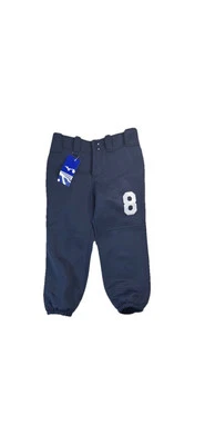 Mizuno Girls' Performance Plus Padding Navy Belted Softball Pants #8 Medium NWT - Image 1 of 4