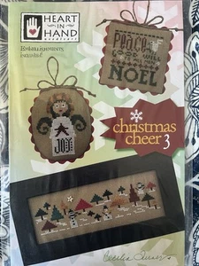 Heart in Hand Needle Art Christmas Cheer 3 Cross Stitch Chart & Charm 2017 New - Picture 1 of 4