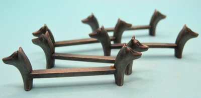 5 soportes metálicos cabeza de cuchillo perro lobo 3,5" largo Anubis Foto 1 de 2