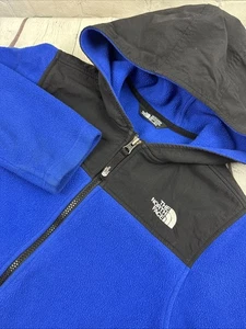 The North Face Denali Jungen Fleecejacke Jugend Medium 10/12 durchgehender Reißverschluss blau schwarz - Bild 1 von 12