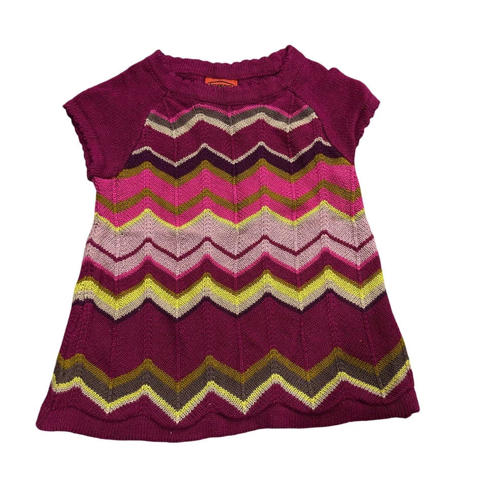 Vestido tejido Chevron Missoni for Target para niños púrpura rosa niñas talla S (6-12M) Foto 1 de 4