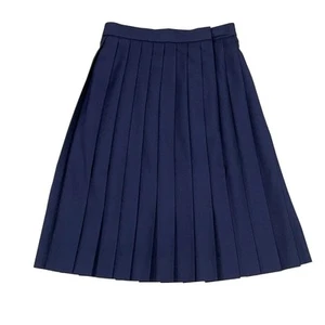 [Vister Girl] 24 pleated pleated skirt 1346001 57 length girls 90 navy blue W69X - Picture 1 of 5