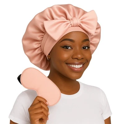 Sosun Beauty Fashion Bonnet Double Layered Satin With Free Sleep Mask - Image 1 of 3