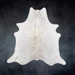 Hellgrau gestromter Kuhfell Teppich Größe 6,5 x 6,10 Fuß ---5246 - Bild 1 von 5