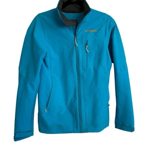 Patagonia Womens Soft Shell Jacket Size Medium Blue PolarTec Power Shield Zip - Picture 1 of 10