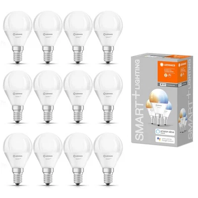 12 x Ledvance Smart+ Tropfen 4,9W = 40W E14 matt 470lm CCT 2700K-6500K App WiFi - Bild 1 von 4