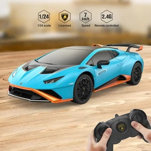 Coche de control remoto 98800 Rastar RC 1:24 Lamborghini Huracan STO para niños - azul - Imagen 1 de 6