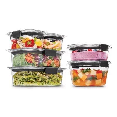 Rubbermaid 12pc Brilliance Round and Rectangle Food Storage Container Set - Image 1 of 4