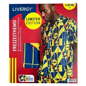 Lidl Livergy Freizeithemd Limited Edition Gelb Blau Größe S - Bild 1 von 2