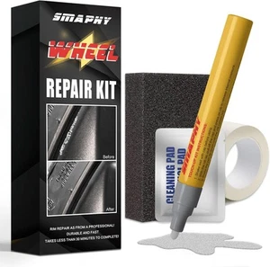 Silver Wheel Scratch Repair Kit Rim Touch Up Paint Wheel Paint Pen Universal - Picture 1 of 6