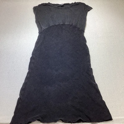 True Religion Dress Women's Large Mixed Mesh Midi Crochet Lace Gray Black Beach - Изображение 1 из 4