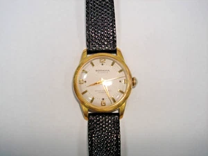 Vintage Mens Rodania Incabloc Gold Watch 17 Jewels - Picture 1 of 9