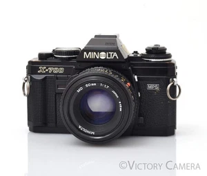Minolta X-700 X700 Black 35mm SLR Film Camera w/ 50mm f1.7 Lens [EXC] - Picture 1 of 5