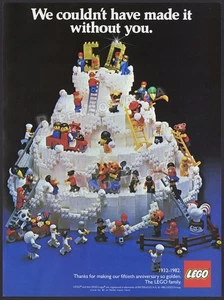 LEGO - 50th Anniversary - Original 1982 Trade AD / ADVERT / toy promo _ cake - Picture 1 of 1