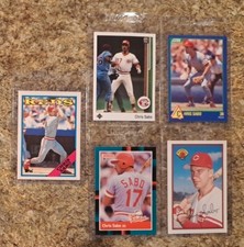(5) Chris Sabo 1988 Topps Traded Donruss Rookie card RC 1989 Upper Bowman Score