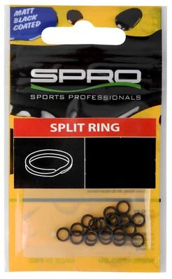 Spro Matt Black SPLIT RING #4.5 20 Stück Gr. 4,5 5kg Predator Series Sprengringe - Image 1 of 2