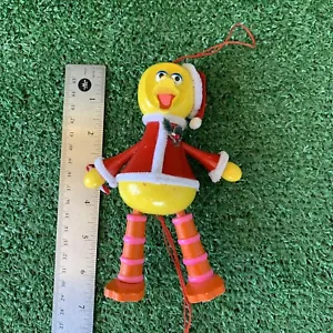 Vintage Sesame Street PULL STRING Jim Henson Christmas Tree Ornament Big Bird - Picture 1 of 8