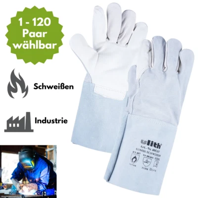 GEBOL Schweißerhandschuh feuerfest Leder Hitzeschutz Ofenhandschuhe Kamin Gr.11 Ulith