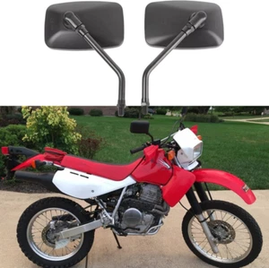 Pair Motorcycle Rearview Side View Mirrors 10mm For HONDA XR650L XR250L XR350R - Picture 1 of 14