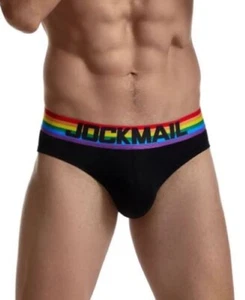 Men's New Sexy JOCKMAIL Pride Brief w/Enhancing Pouch - Gay Interest - Picture 1 of 9