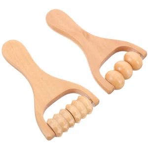 2Pcs Wear Resistant Wooden Household Daily Use Foot Massager Massage Daily Foot - Picture 1 of 12