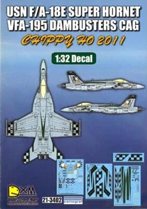 DXM Decals 1/32 F/A-18E SUPER HORNET VFA-195 DAMBUSTERS CAG CHIPPY HO 2011 - Bild 1 von 7