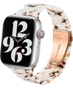 Compatible With Apple Watch Band 38mm 40mm 42mm 44mm Thin Light Resin Strap B... - Picture 1 of 4